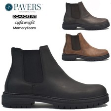 MENS MEMORY FOAM CHELSEA DEALER WALKING WORK ANKLE CASUAL SMART SHOES BOOTS SIZE