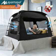 Portable Bed Tent Privacy Sleeping Canopy Shelter Cabin Indoor for Kids Adults