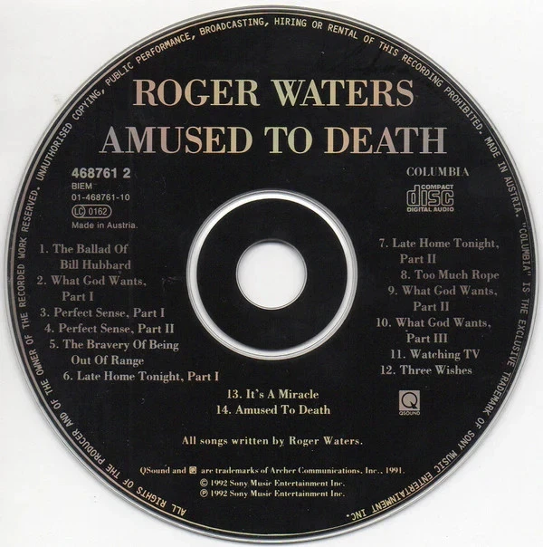 Roger Waters – Amused to Death (CD) | Preowned | Very Good | Tested Foto 2 de 2