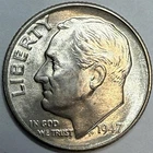 1947 D Uncirculated Roosevelt Silver Dime Exact Coin Imaged #ROOS34