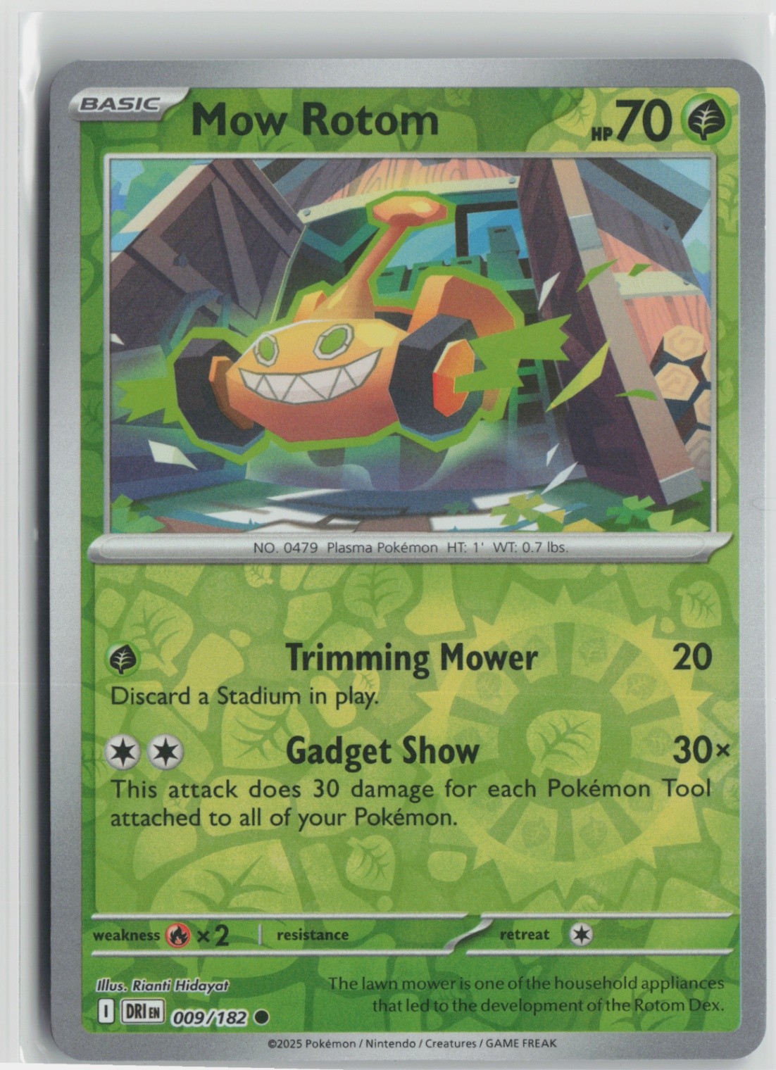 Mow Rotom 009/182 Common SV10: Destined Rivals NM Reverse Holo