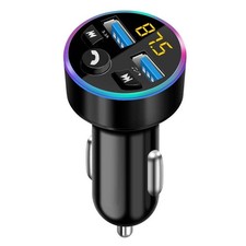FM Transmitter, Bluetooth 5.0 Car Radio Audio Adapter MP3 Player With Small