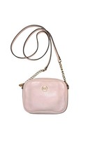 Mini tracolla Michael Kors in morbida pelle rosa ciottoli e catena 6"X4,5"X1,5"