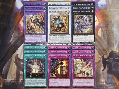 Yugioh Clown Crew Deck Core 18 card BLZD Diabolo Meteor Fiends Matinee Operatics