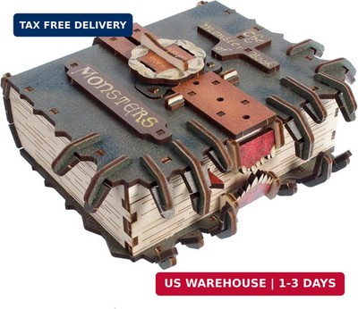 UGEARS Harry Potter The Monster Book of Monsters - 3D Wooden Puzzle for Adults,