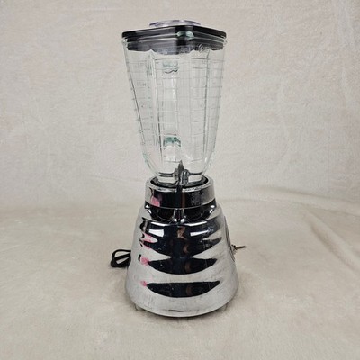 Vintage Osterizer Oster Classic Blender 564A Silver Chrome Beehive