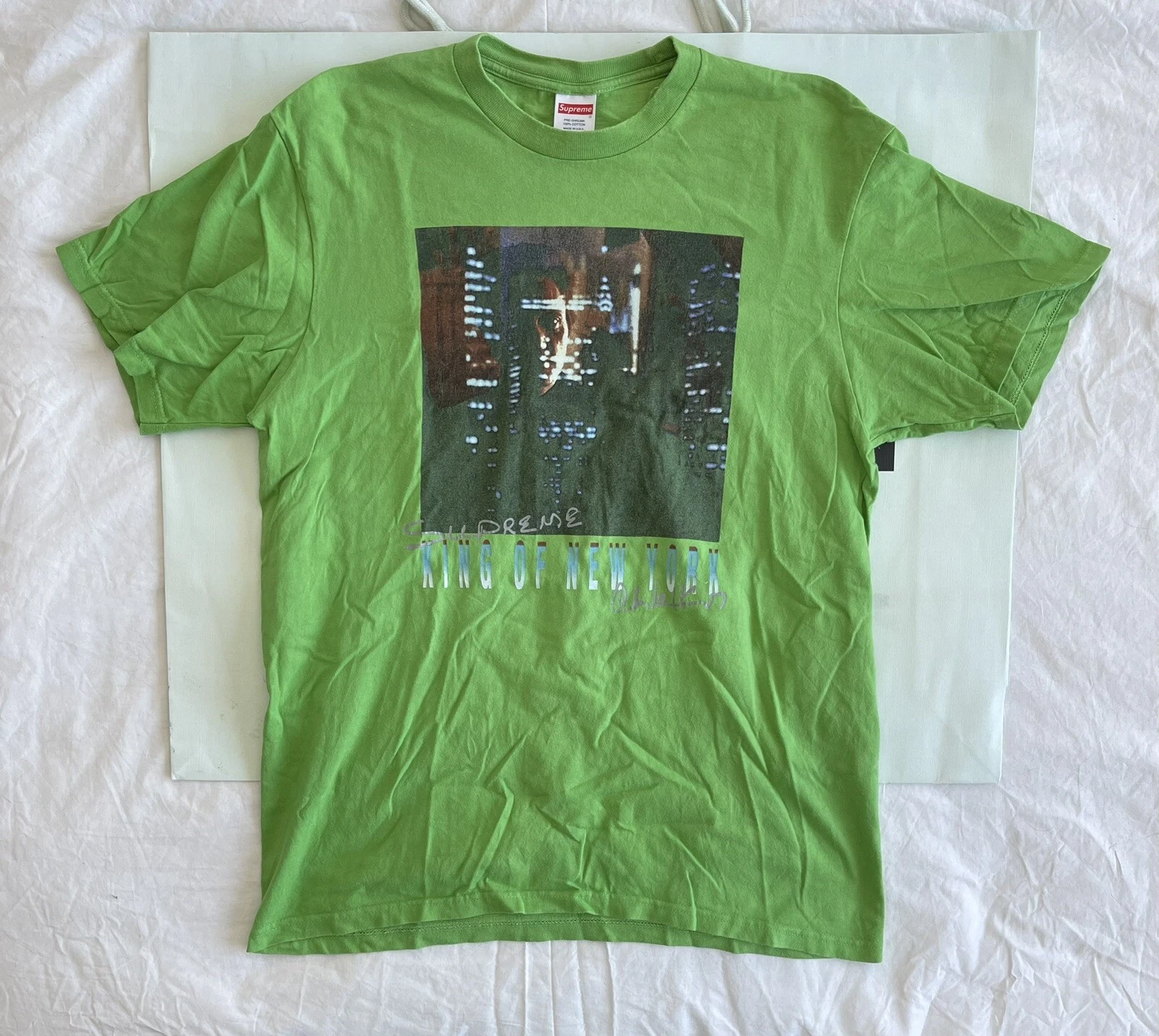 T shirt Supreme King Of NY vert taille M 100 % authentique