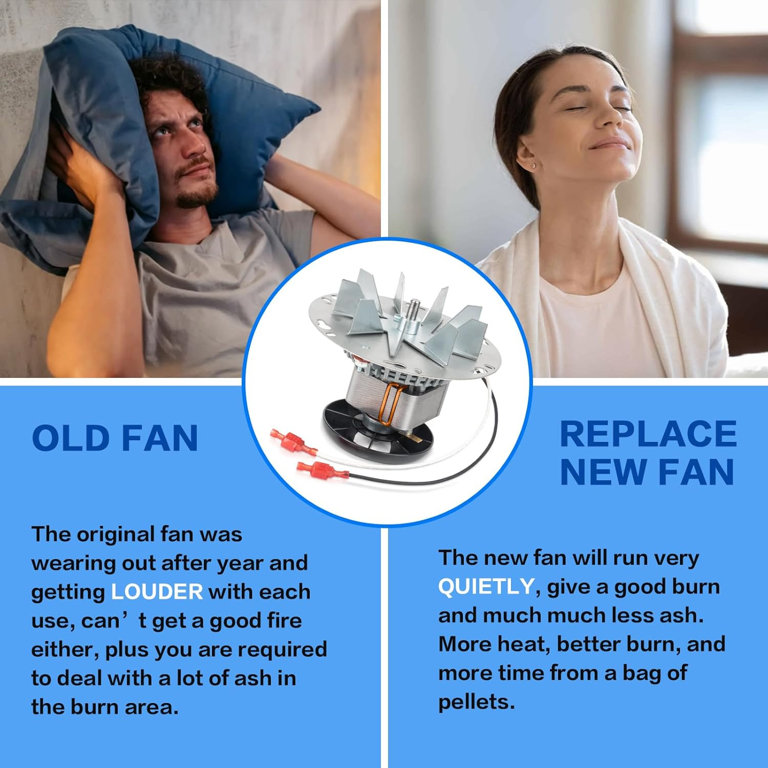 Replacement Exhaust Blower Motor for Quadrafire & Heatilator Pellet Stoves