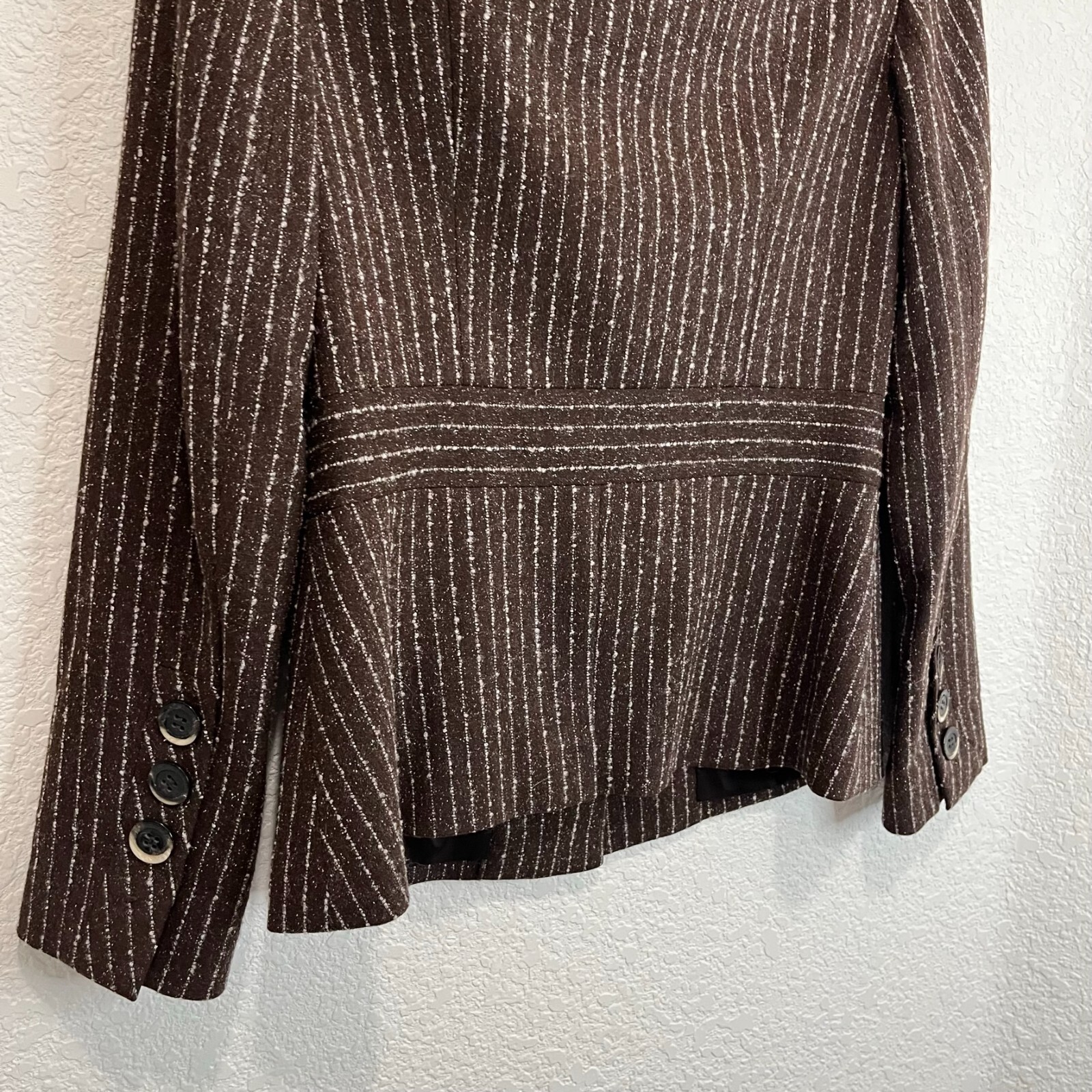 Etcetera Brown Striped Two Button Silk Blend Blaz… - image 7