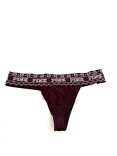 Victoria's Secret PINK Seamless Thong Panty Ruby Snowflake