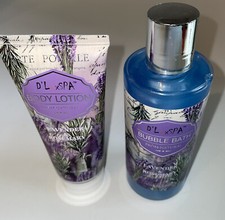 D L XSpa Lavender Rosemary Body Lotion 3-3/8 Oz And Bubble Bath 6.76 Oz New