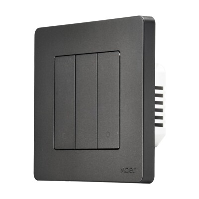 MOES ZigBee 3.0 3-Gang Premium Smart Lichtschalter - Grau