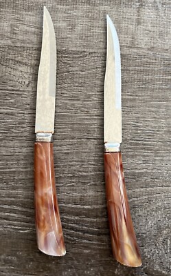 Vintage Set of 2 Steak Knives Westall Richardson Sheffeld England  John Hull