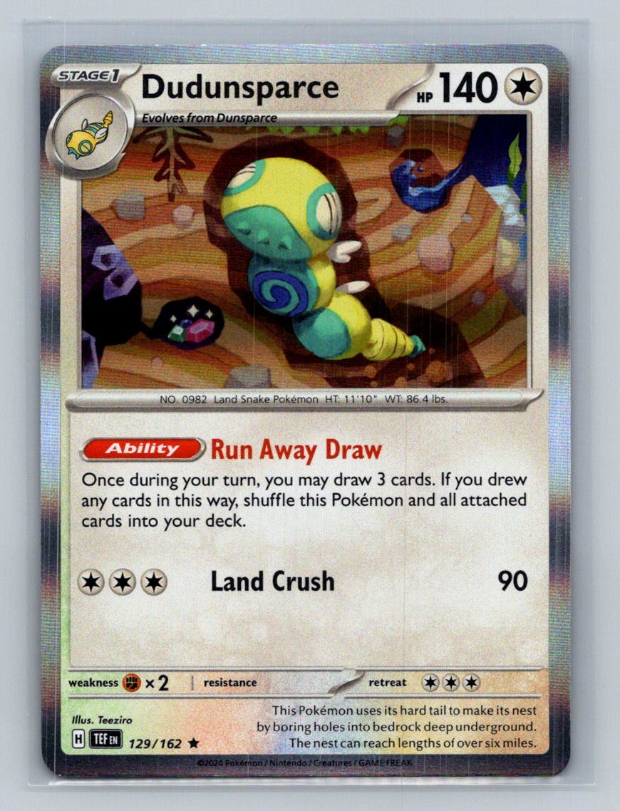 Dudunsparce SV05: Temporal Forces 129/162 Near Mint NM Holo Rare