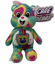 Care Bears Glitter Good Vibes Rainbow Teddy Unlock the Magic Plush Toy Doll 