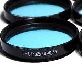 Neu USSR Russia BLUE 1.4 Lens Filter 49x0,75 light filter 49*0.75mm Г-1,4 B-1.4x - Image 3 of 4