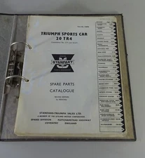 Triumph Sports Car 20 TR4 Parts List / Parts Catalog 09/1972