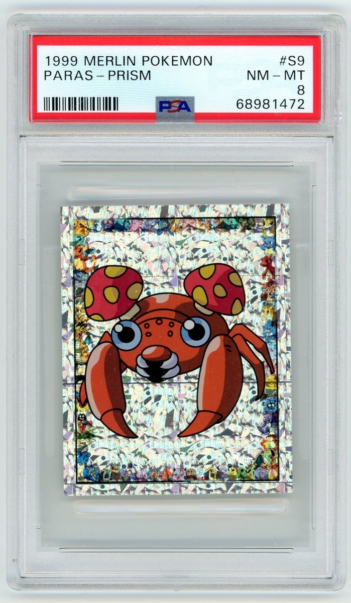1999 Merlin Pokemon Album Stickers Silver Prism Paras #S9 PSA 8 | eBay