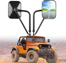 For Jeep Wrangler JK CJ YJ TJ JL Door Off Quick Release Side Hinge View Mirrors