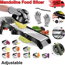 Adjustable Stainless Steel Mandoline Food Fruit Vegetable Slicer Cutter Chopper