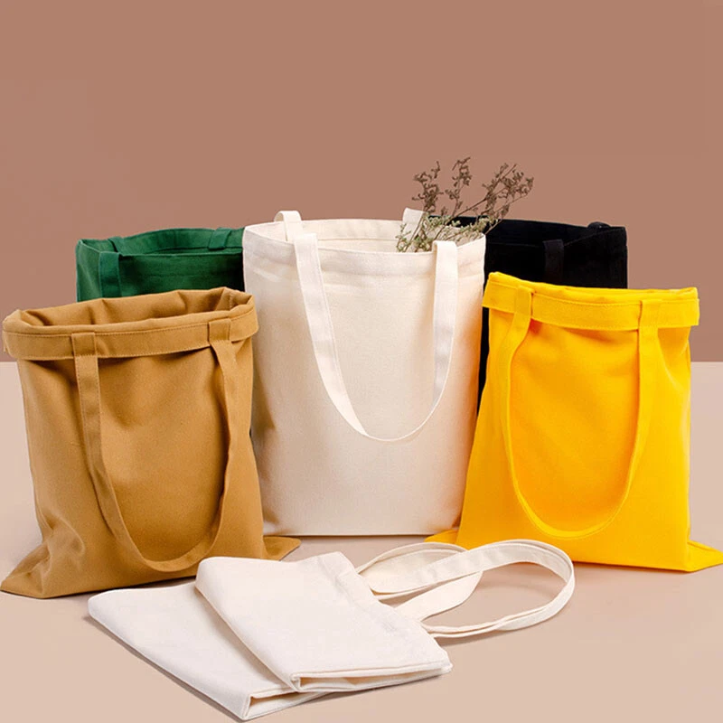co responsable Shopping Toile Sacs Main Portable Solide Couleur