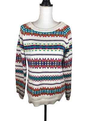 Old Navy Womens Pullover Sweater Size Medium Fair Isle