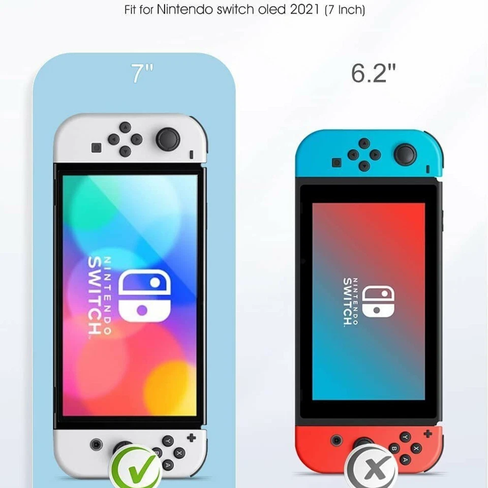 2-Pack New Nintendo Switch OLED 9H Hardness HD Tempered Glass Screen Protector - Image 4 of 4