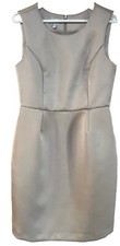 Gray Satin ARMANI COLLEZIONI Cocktail Sleeveless Dress, Sz 6/Italian 42 $1025