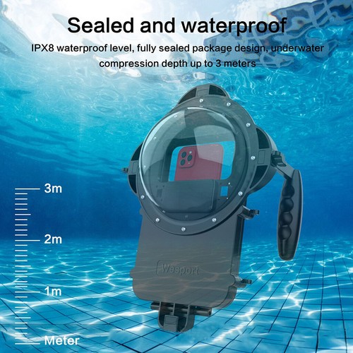 Smartphone Underwater Dive Case Handle Grip HD Waterproof for Dome 4.5-7.0"Phone - 第 4/6 張圖片