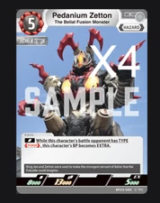 4X  The Belial Fusion Monster Pedanium Zetton- BP03-090 C Ultraman Card Game