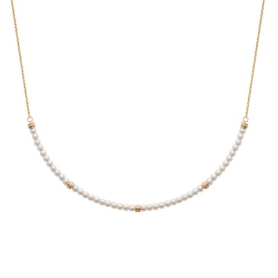 Collier 42 Cm Avec Pendentif Hématite Plaqué Or 18k - Neuf Avec étiquettes - Bijou Femme Petugons
