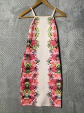 MISS SELFRIDGE WOMENS DRESS SIZE UK 8 PINK SLEEVELESS STRETCH