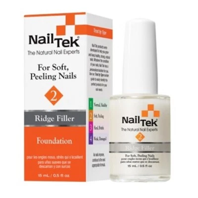Nail Tek 2 Foundation Ridge Filler - For Soft, Peeling Nails 15ml
