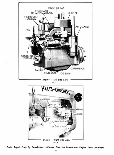 Allis-Chalmers Model C Tractor Operating Instructions, Maintenance & Parts List - Picture 4 of 5