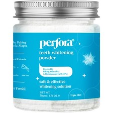 Perfora Teeth Whitening Powder Enamel Safe Effective Teeth 50g Triple Mint
