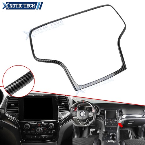 For Jeep Grand Cherokee Carbon Fiber Style GPS Navigation Console Bezel Cover - 第 1/12 張圖片