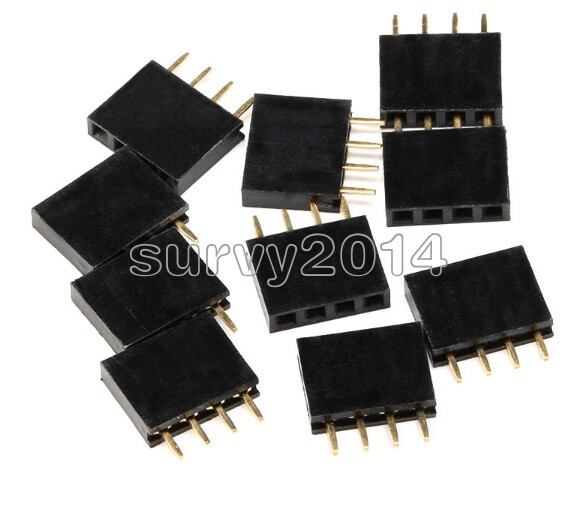⚪︎専用 50PCS 2.54mm Header Straight Single Row 1x4 pins Female Connector