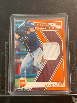 Jake DeLeo 2023 Elite Extra Future Threads Jersey Orange #172/199 - Marlins