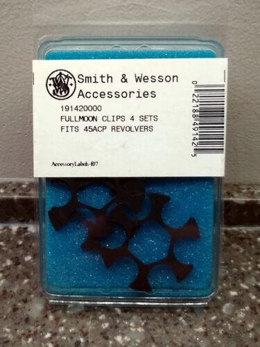 SMITH & WESSON FACTORY NEW .45 ACP REVOLVER FULL MOON 6 SHOT CLIPS (SET OF 4) 💥 - Afbeelding 1 van 2