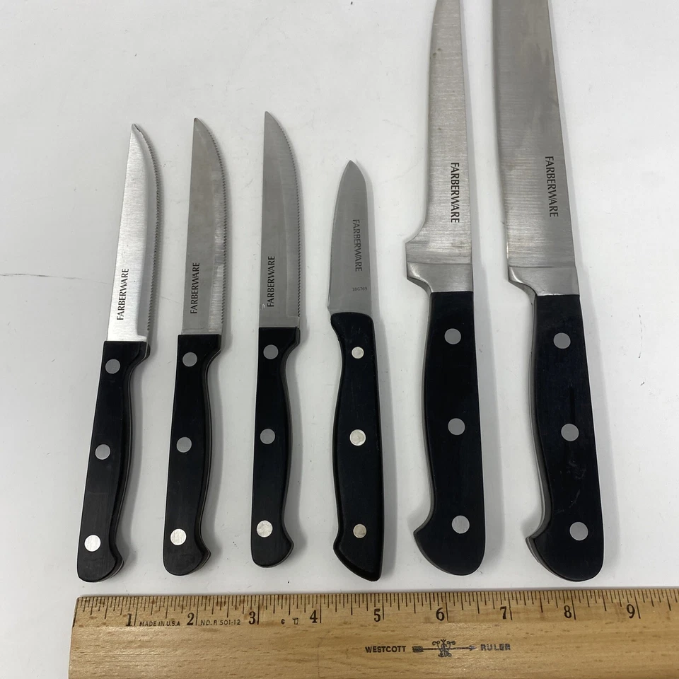 Juego de cuchillos Farberware de 6 piezas Cuchillos de chef Cuchillos de carne Cuchillo de cocina Foto 4 de 4