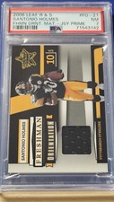 Santonio Holmes - 2006 Leaf R&S Freshman Orientation Jersey Prime   PSA 7