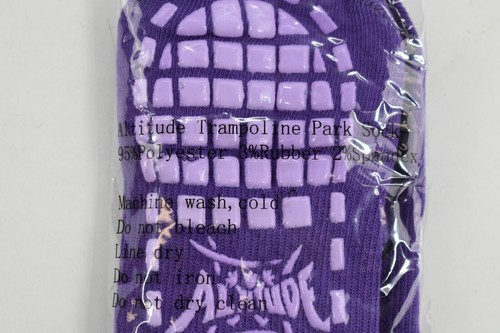 Altitude Trampoline Ankle Socks Kids Youth L Toddler Non-Slip Grip Purple 5 Pack - Picture 4 of 8