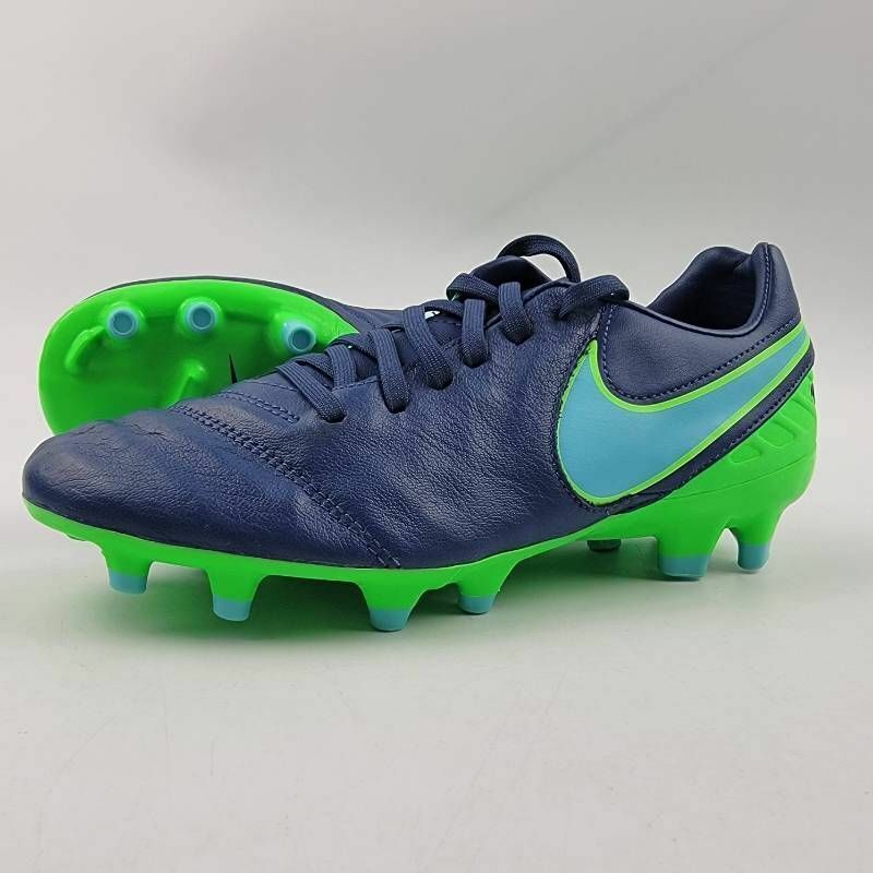 Nike Tiempo Mystic V FG Soccer Cleats Blue Green 819236-443 Mens 6.5  (Womens 8)