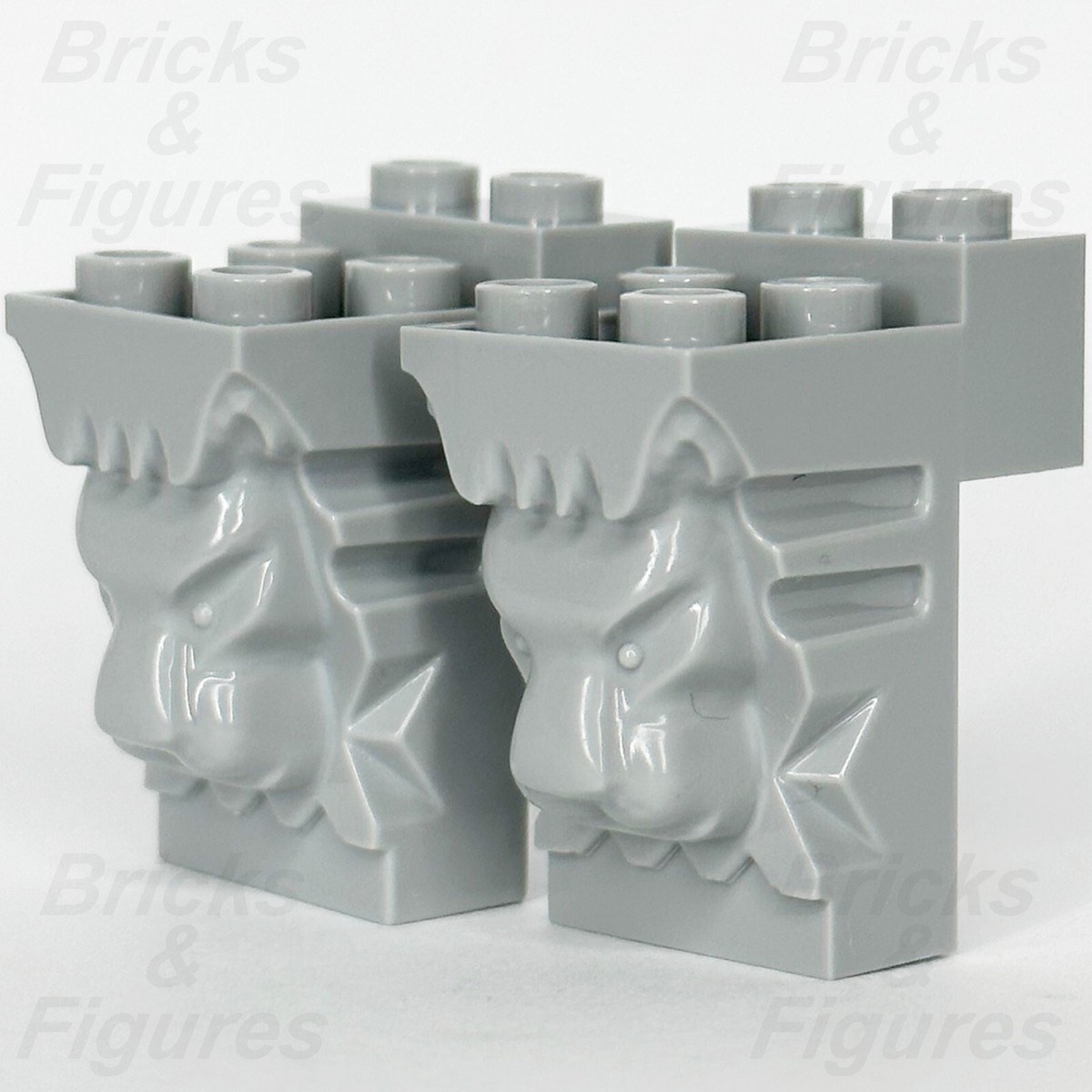 LEGO® Castle Lion Head Part Brick Modified 2 x 3 x 3 Light bluish