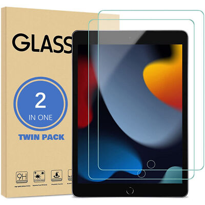 2X Hartglas Displayschutzfolie für Apple iPad 10. 9. 8. 7. 6. Gen Air 5