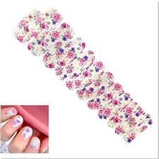 Jaysea Nails Long Polish Sticker Wraps Color Floral Roses Street Nail Art B4G1