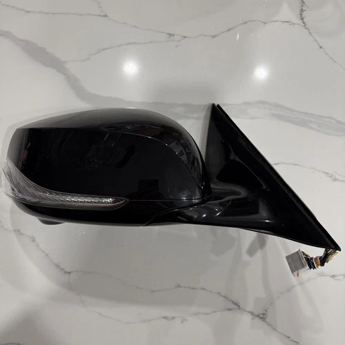 2014-2021 Infiniti Q50 Door Mirror Right Side Heated OEM Black Dimmable W/Camera