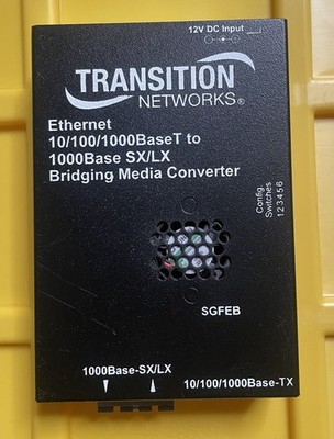 Transition Networks 10/100/1000Base-T to 1000Base-X Bridging Media Converter