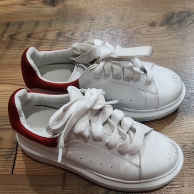 Alexander McQueen Kids oversized Sneakers Size 31 13 White red
