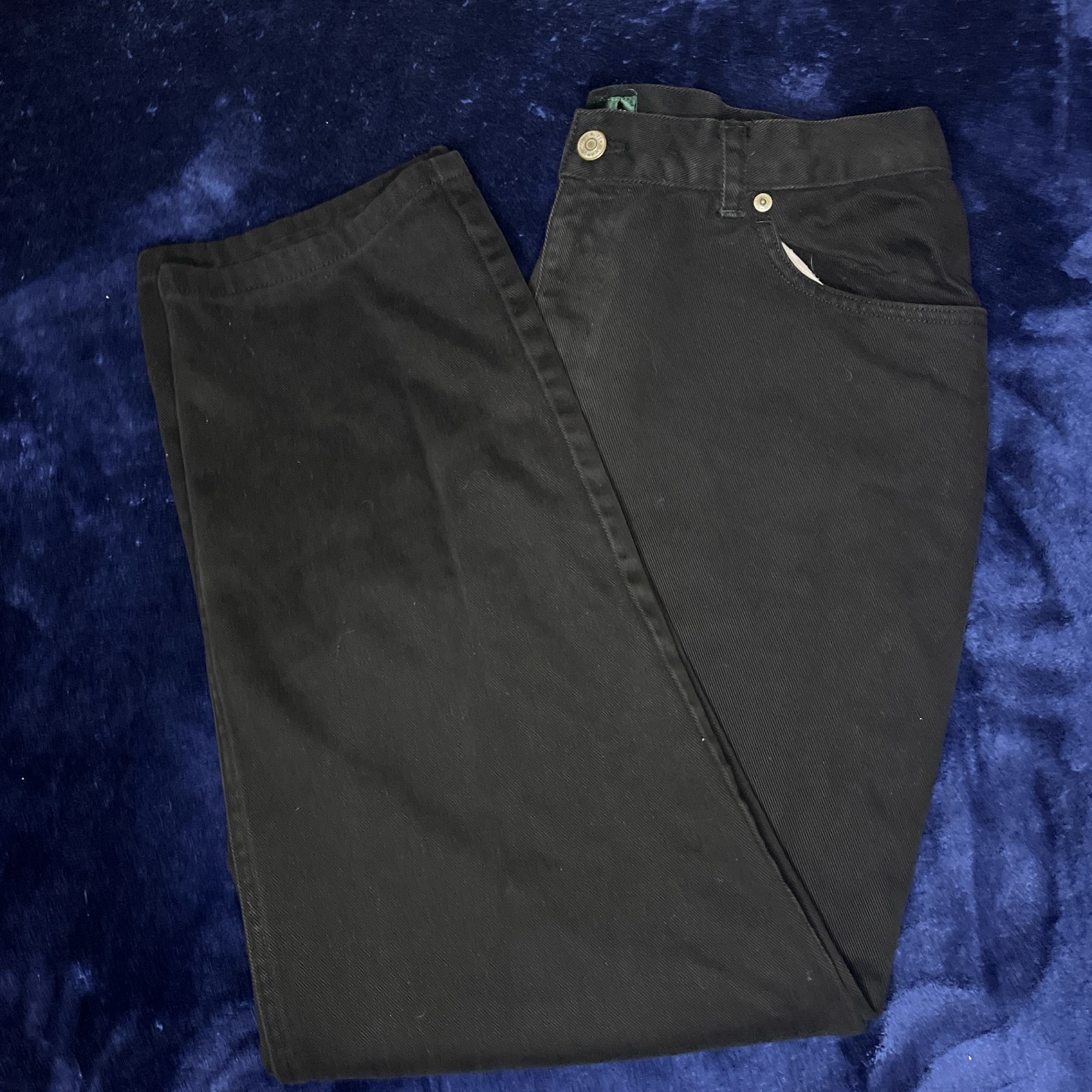 Lauren Ralph Lauren Jeans Co Black Denim Straight Leg Pants Women’s Size 14 thumbnail 2